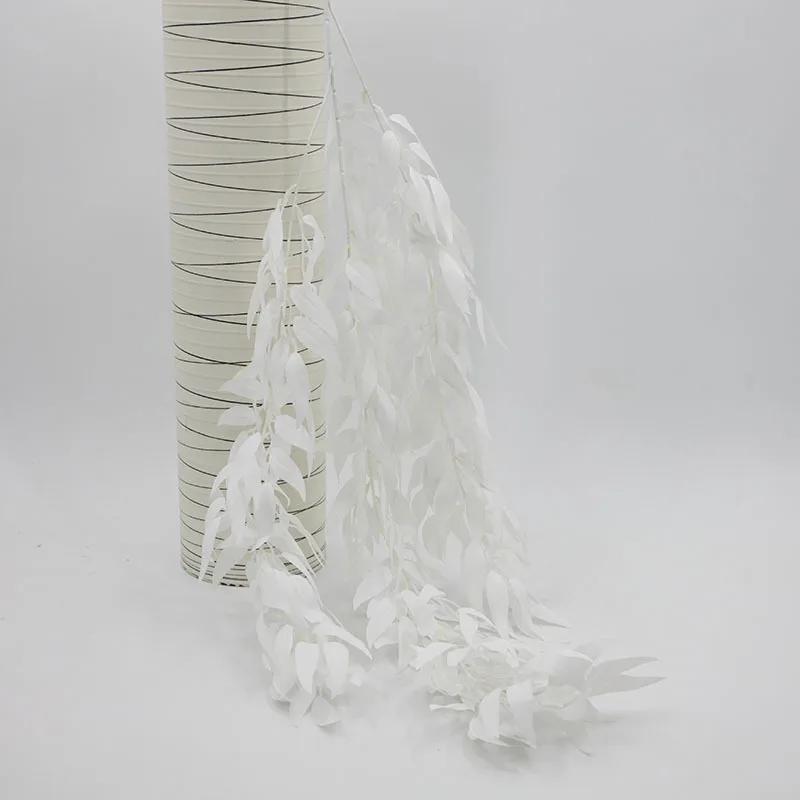 5Pc Artificial Willow Leaf Plant Rattan Wall Hanging Decoration Wedding Ceiling Background Fake Plants Vine Home Christmas Decor