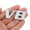 3D Auto Decal Car Sticker 4WD V6 V8 Car Sticker Trunk Lid Vehicle Tailgate  Chrome Emblem Badge Car Styling Silver Accessories