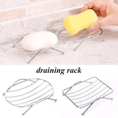 Drain Rack Soap Rack Shelf Rectangular Oval Stainless Steel Drain Soap Holder Multifunctional Simplicity Household Goods
