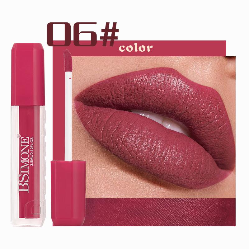 

Bsimone Matte Lip Gloss Liquid Lipstick- Lip Stains With Long-Lasting Waterproof, Adult Age Range, Red Tones Easy To Color as the picture