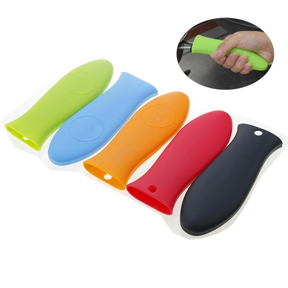 1PCS Silicone Pot Handle Cover Insulation Cover Kitchen Tools Silicone Insulation Pot Handle Cover Anti Slip Pot Handle Cover