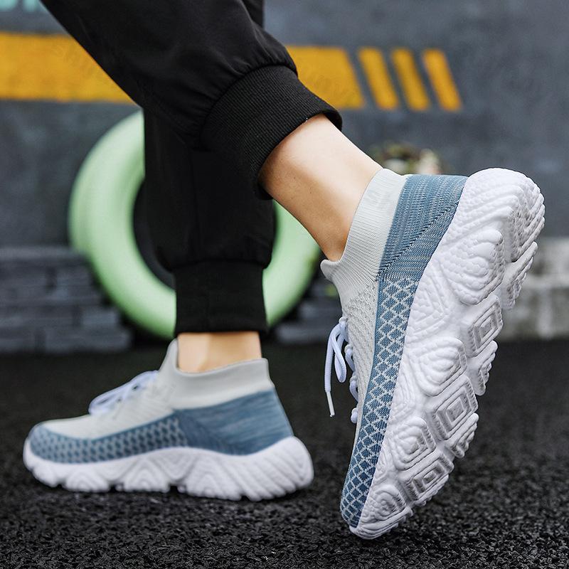 Fashion 2025 New Fashion Trend Men's Shoes Outdoor Casual Shoes Thick Soled Comfortable Fly Woven Design Lightweight Soft sole Sneakers