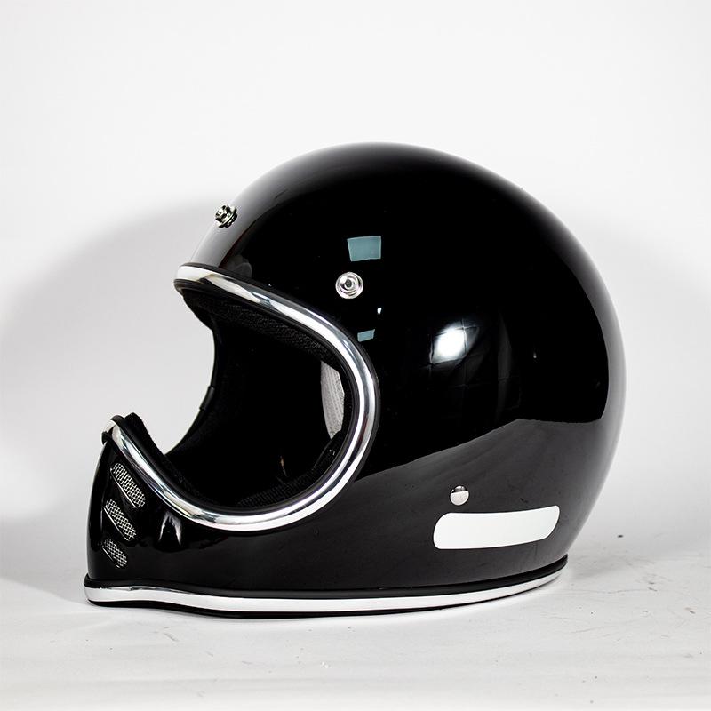 Retro Japanese Cruiser Fiberglass Full Face Motorcycle Helmet