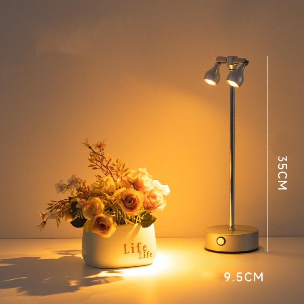 Creative Retro LED Touch Desk Lamp Charging High Pole Night Lights Decoration Lamp Bar Cafe