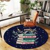 1pc books starry night Round Chair mat Area Rug - Non-Slip, Floor Mat for Office, Bedroom, and Indoor Decor c1118154