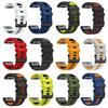 QuickFit 22mm Two-Tone Silicone Band For Garmin Forerunner 970 965 955 Solar 945 935 745 Descent G2 Fenix E Watch Strap Bracelet