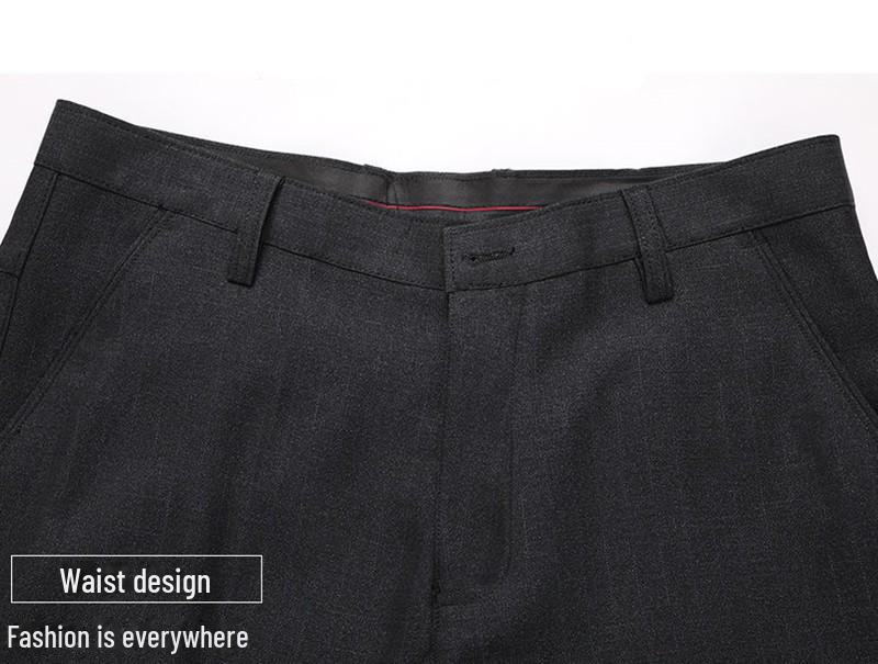 Pánské zesílené sametové volné rovné ležérní kalhoty na podzim a zimu - Ideální pro střední a starší dospělé