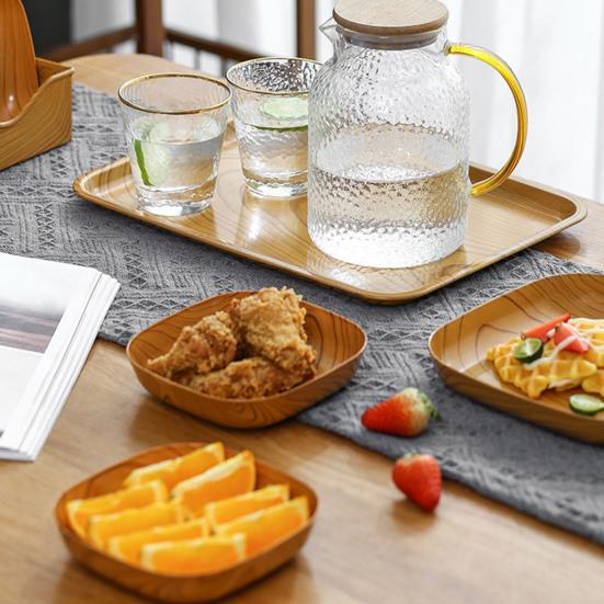 1/4/8pcs Practical Dessert Plate Square Wear-resistant Multifunctional