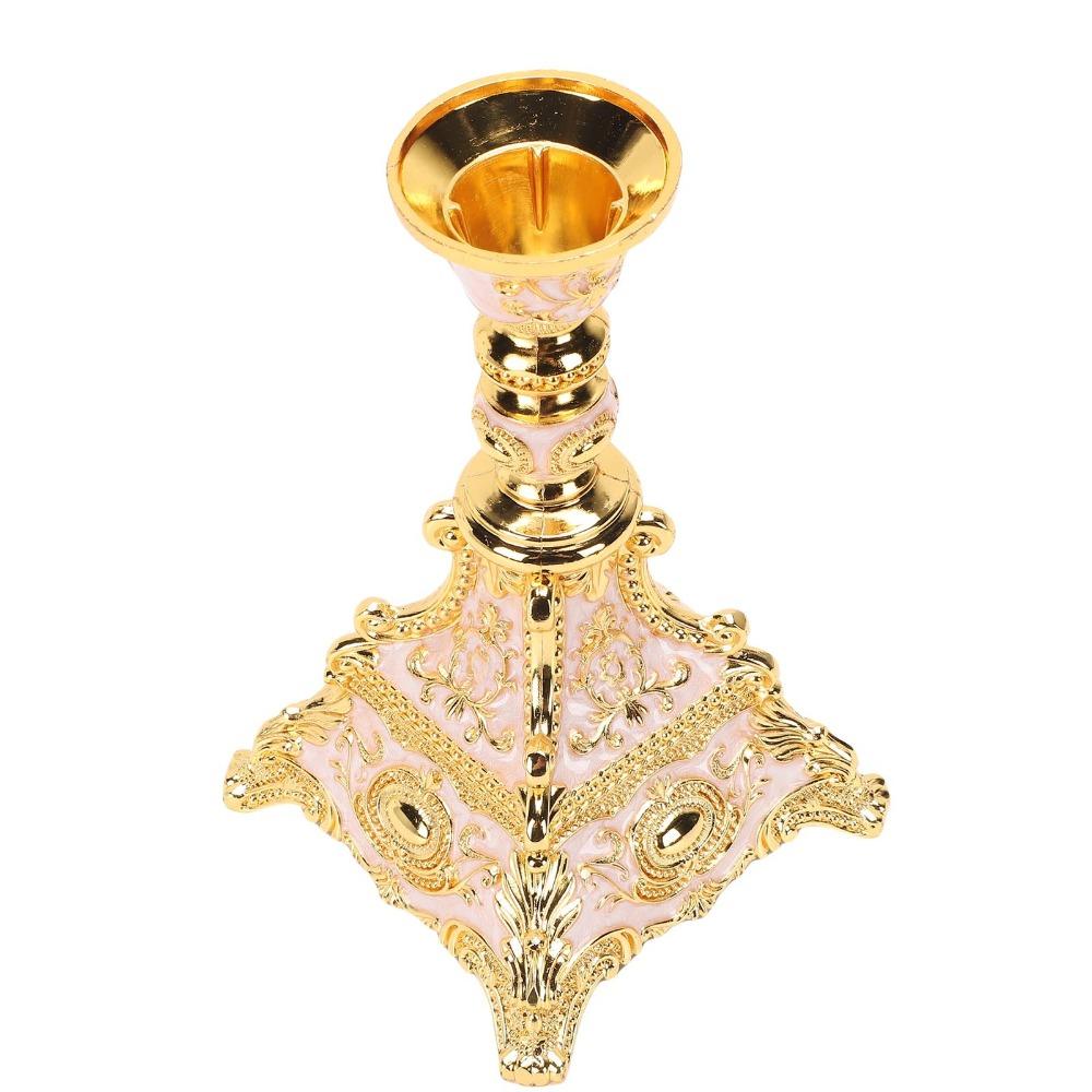 European Style Vintage Candlestick Holder Gold Finish Decorative Candle Holder For Home Decor