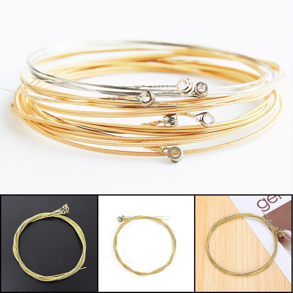 10 Sets of 6 Guitar Strings Replacement Steel String for Acoustic Guitar 1st-6th