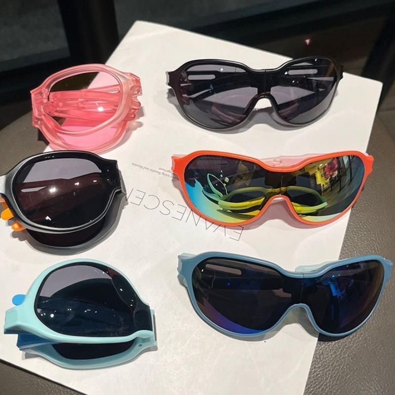 Attractive Glasses Unisex Kids Kids Foldable Sunglasses For Outdoor Sports Windproof Protective Goggles With Uv400 Protection For Children's Cycling Cm