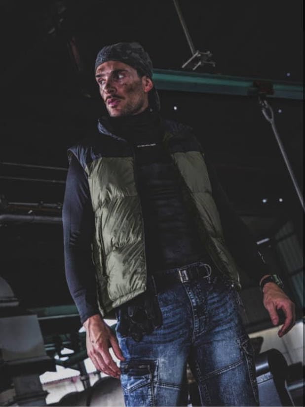 EVEN RIVER Cordura Down Vest for Army Green GR2005 10 3L Fall/Winter