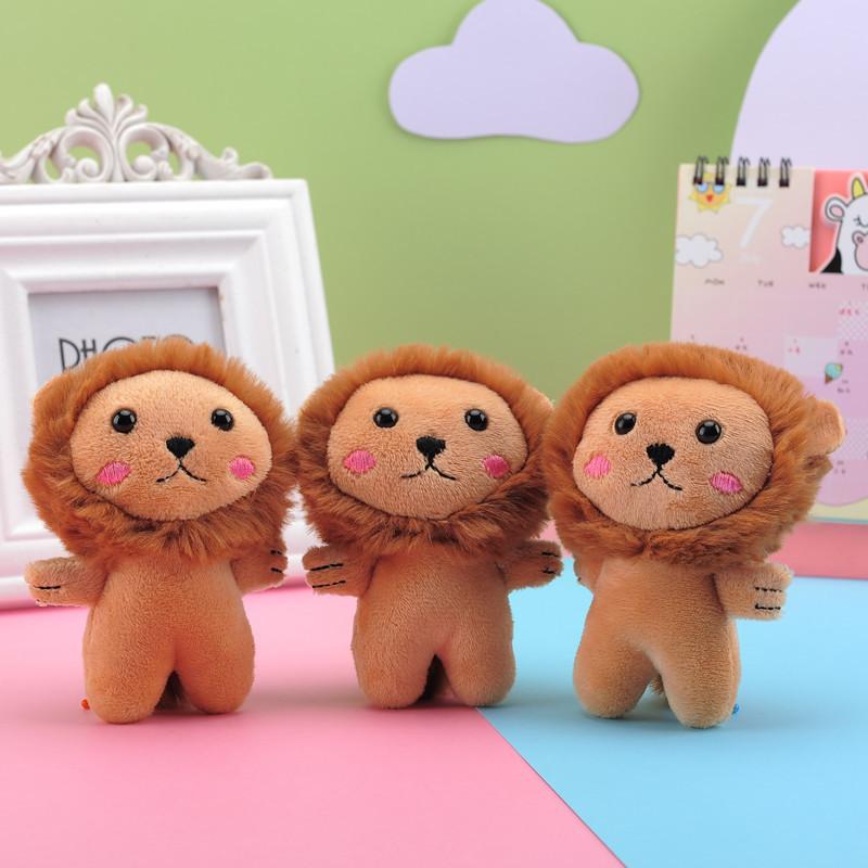 Cute Plush Lion Keychain Toy Soft Short Plush Stuffed Animal For Kids