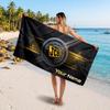 JCB Customized Name Text Beach Towel, Soft Absorbent Towel Beach Pool Travel Personal Gift