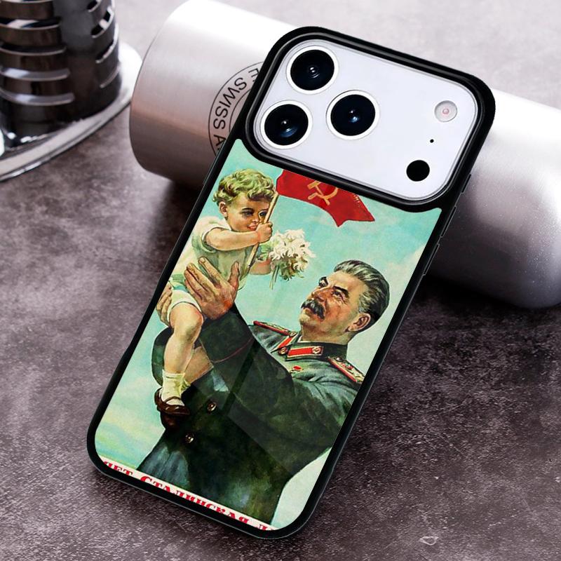 USSR CCCP Stalin Phone Case For iPhone 17,16e,15,14,13,12,11,Mini,Pro,MAX Soft Silicone Cover