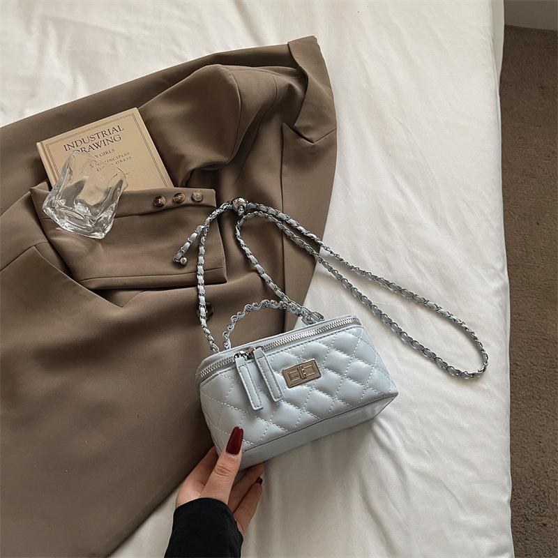 Raute Stickgarn Tasche Damen neue Sommer vielseitige Kette Umhängetasche modische tragbare Box kleine quadratische Tasche