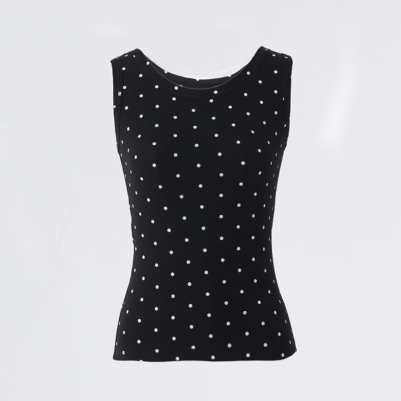 Jin Yin 3-Color Slimming Polka Dot Tank Top - Fashionable, Stretchy, Spicy Girl Style for Summer 2024