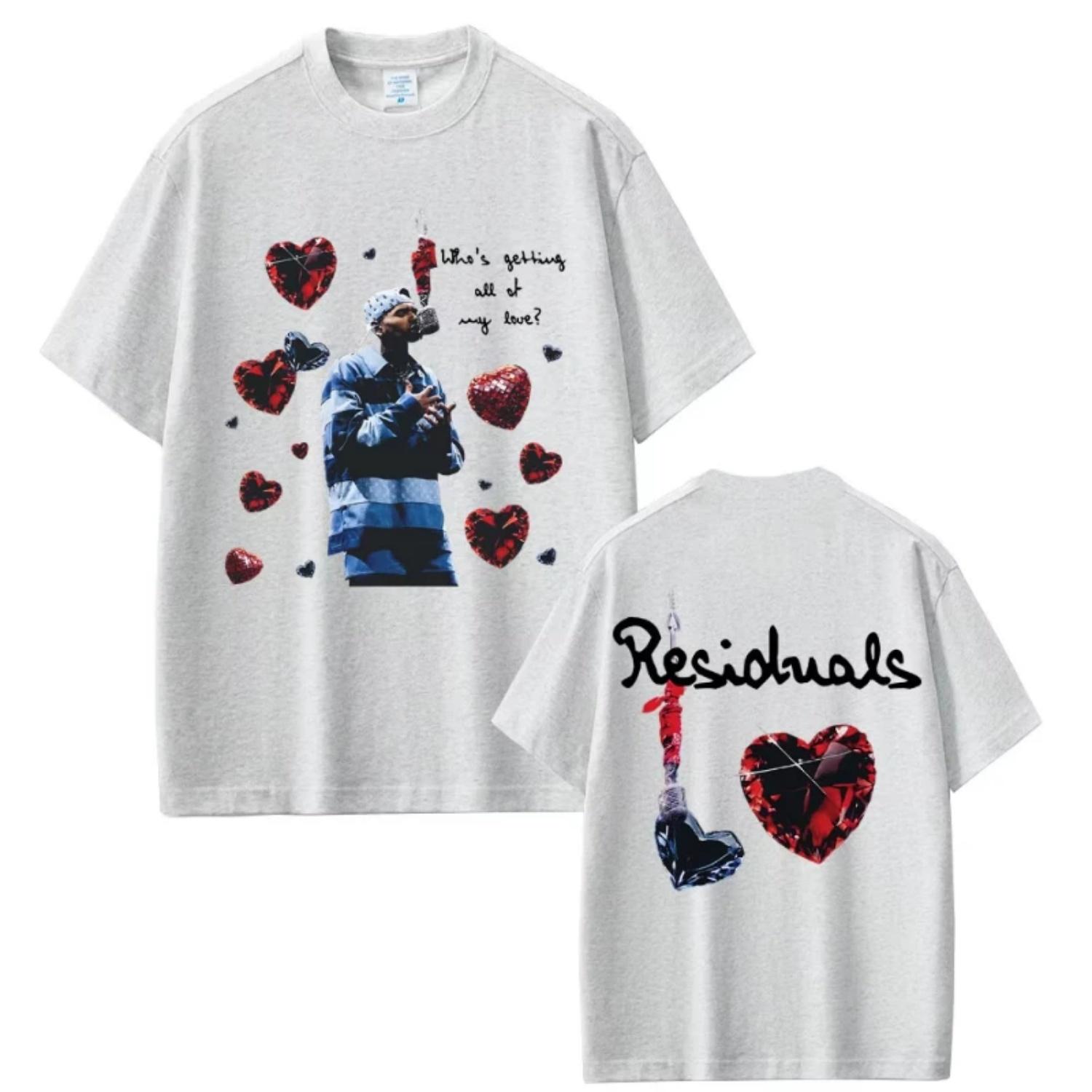 

Hot Sale New Chris Brown Breezy Bowl XX Tour 2025 T Shirts Men Women Hip Hop Fashion Cotton Tee Shirt Loose Oversized T-shirts S чёрный