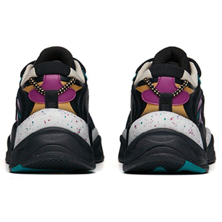 Anta Pulse Lässig Strapazierfähig Leicht Low-Top Dad Schuhe Herren Sneaker Schwarz Lila 112148833R-1