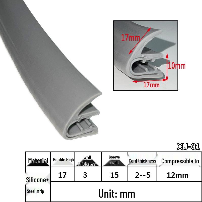 High-Temperature Resistant U-Shaped Rubber Sealing Strip for Dustproofing Electrical Cabinets and Car Doors