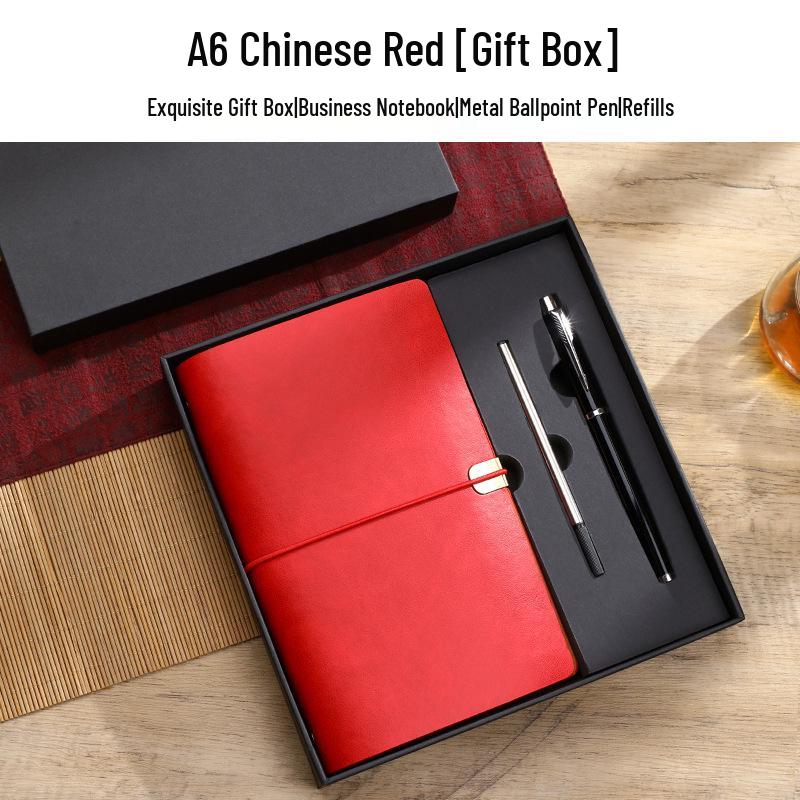 In-stock Retro Custom-Bound Three-Fold A6 Student Notebook with Logo Customization
