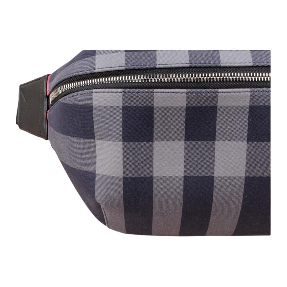 Burberry Sony Karomuster Reißverschluss Canvas Hüfttasche Medium Herren Hüfttasche Marineblau 80840611