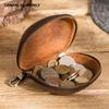 Leder Schlüsselanhänger Münzbeutel Mini Kreativ Vintage Crazy Horse Leder Reißverschluss Münzaufbewahrungstasche