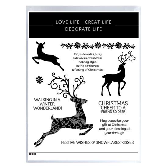 Christmas Themed Stamps And Cutting Dies Set for Card Making DIY Metal Die Cuts for Scrapbooking Invitations Holiday Cards Craft Supplies