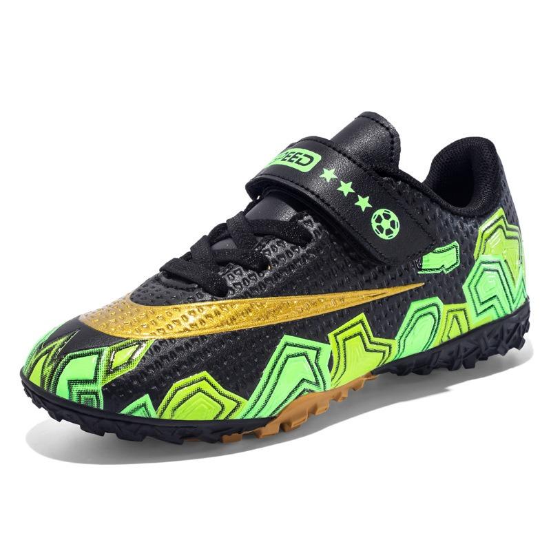 Football Shoes Broken Nails Breathable Velcro Large Children Medium Children Sneakers Breathable Students Grass Game Sneakers
