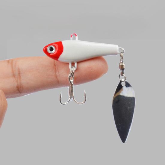 5Pcs Fishing Lures Realistic Looking Bright Colors Rotation Spoons Freshwater Spinner Artificial Metal Lures Hard Baits