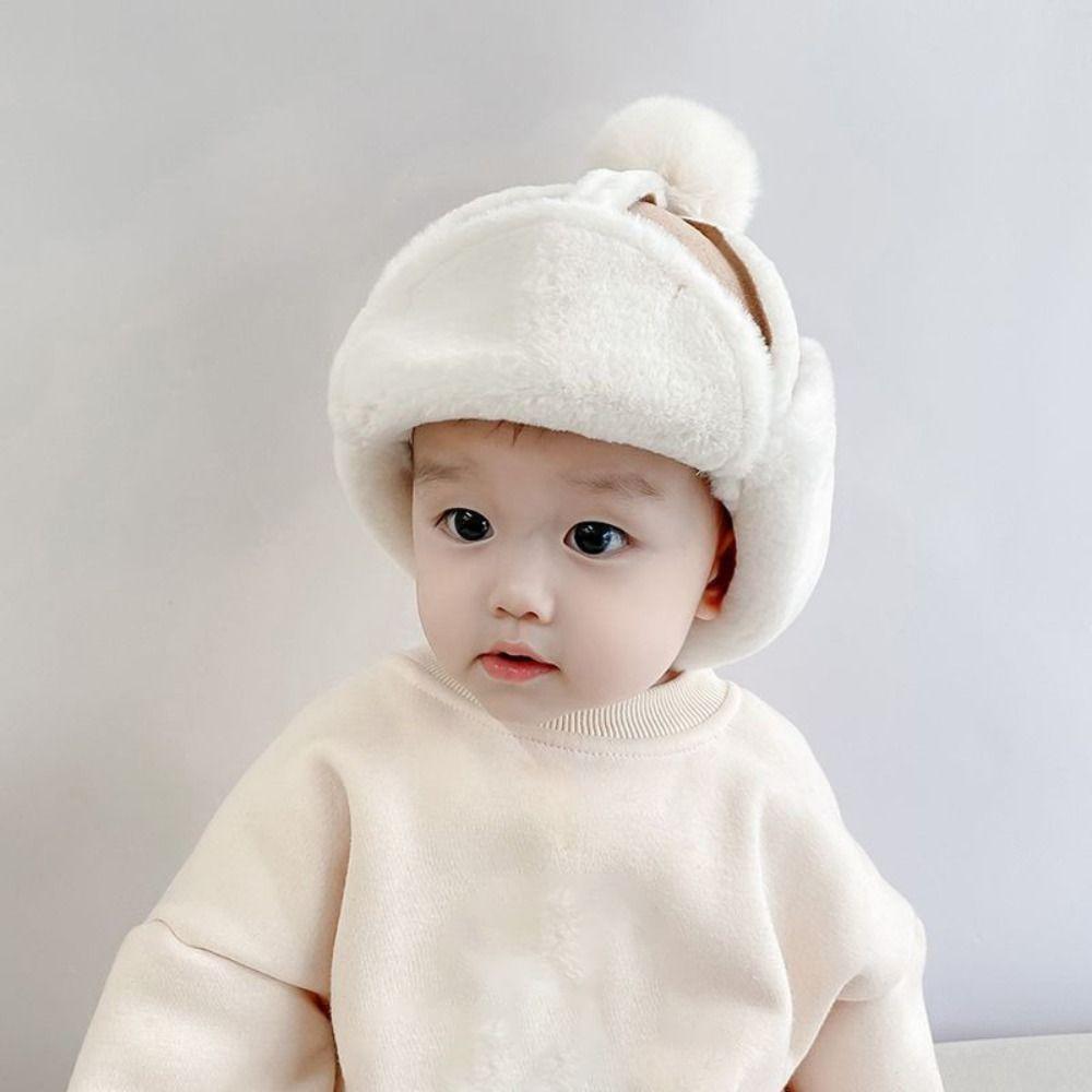 1-4Year Windproof Kids Beanie Cap Thicken Children Warm Cap Winter Baby Hat  Newborn Toddler
