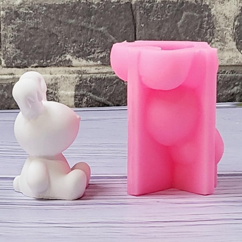 Kerzenform,Tier-Silikonform für die Kerzenherstellung Schmelzender Bär Kerzenform für handgemachte Seife,Aromatherapie-Kerze