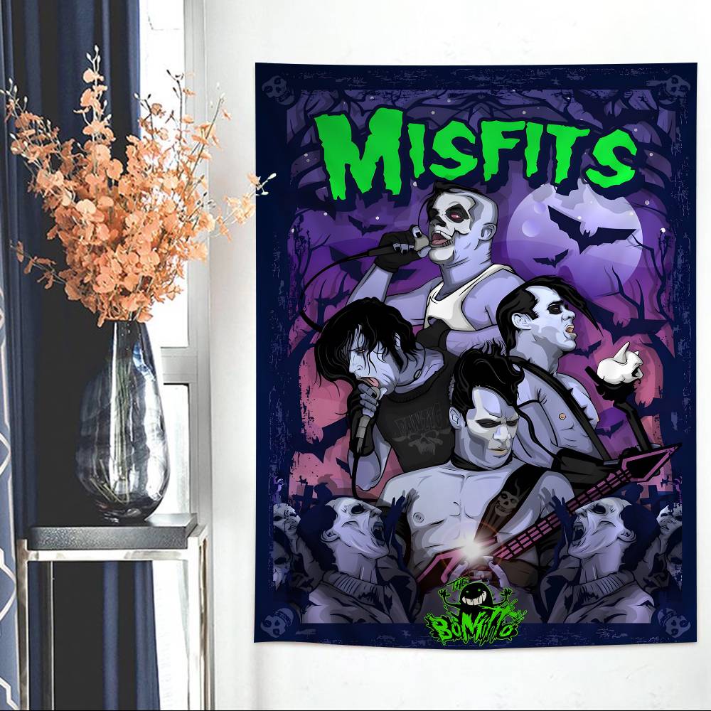 Misfits Hot Printed Large Wall Tapestry Indian Buddha Wall Decoration Witchcraft Bohemian Hippie Wall Art Decor