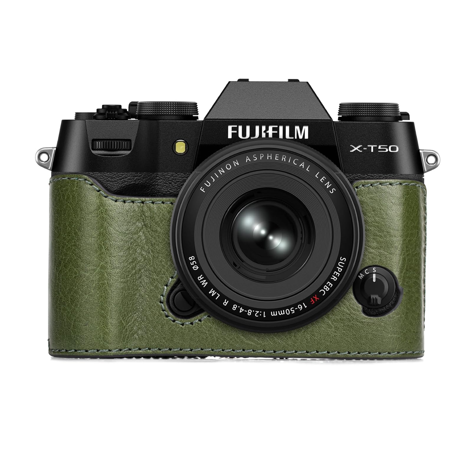 

kinokoo XT50/X-T50 Case, Fujifilm X-T50 Mirrorless Camera Case, Genuine Leather Camera Bag, Full-Body Protective Case for Fujifilm X-T50 (Green)