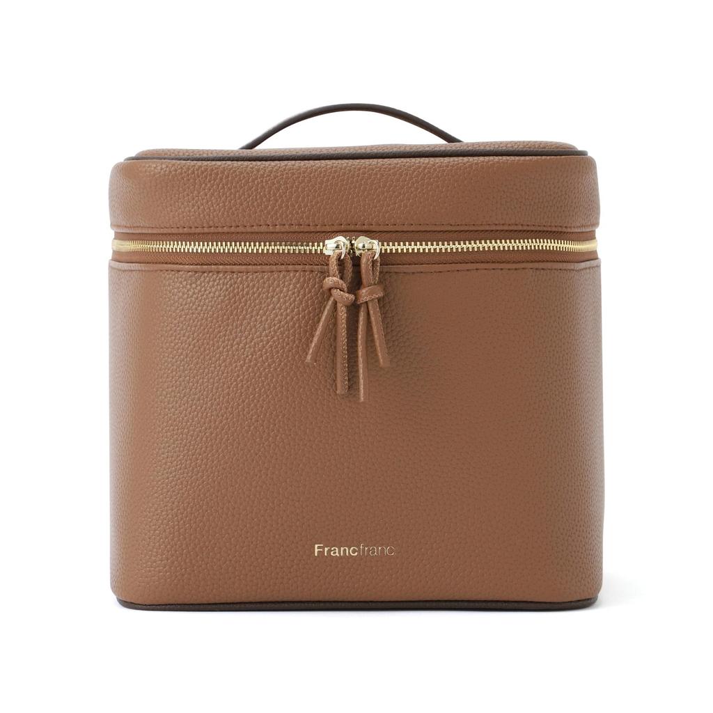 Francfranc Francfranc Bicolor Vanity Pouch L Brown