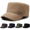 Men's Spring Autumn Hat Letter Embroidered Flat Top Hat Outdoor Sunscreen Hat