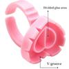 100 Pcs Glue Rings Smart Glue Holder for Eyelash Extensions, Easy Fanning Glue Cups for Volume Lashes, Pink