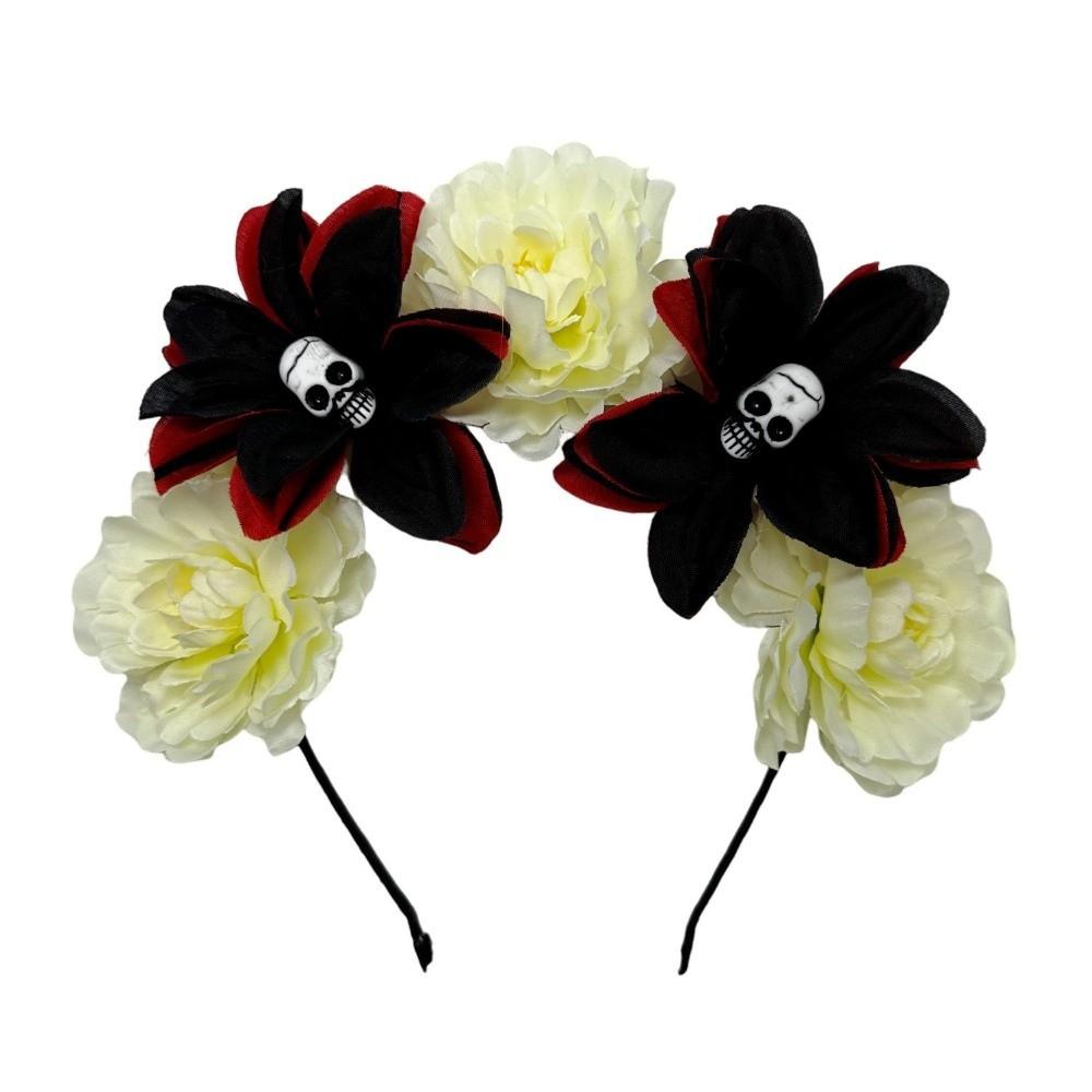 Halloween Decor Halloween Hair Hoop Simulation Flower Gothic Flower Hairband  Party