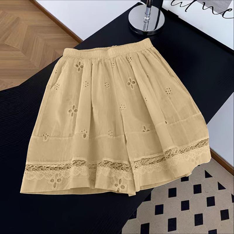 ZANZEA Dámské letní ležérní volné háčkované šortky s elastickým pasem