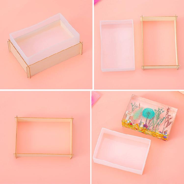 Rectangle Cube Silicone Mold for Resin Casting Candle Soap Making Jewelry Holder
