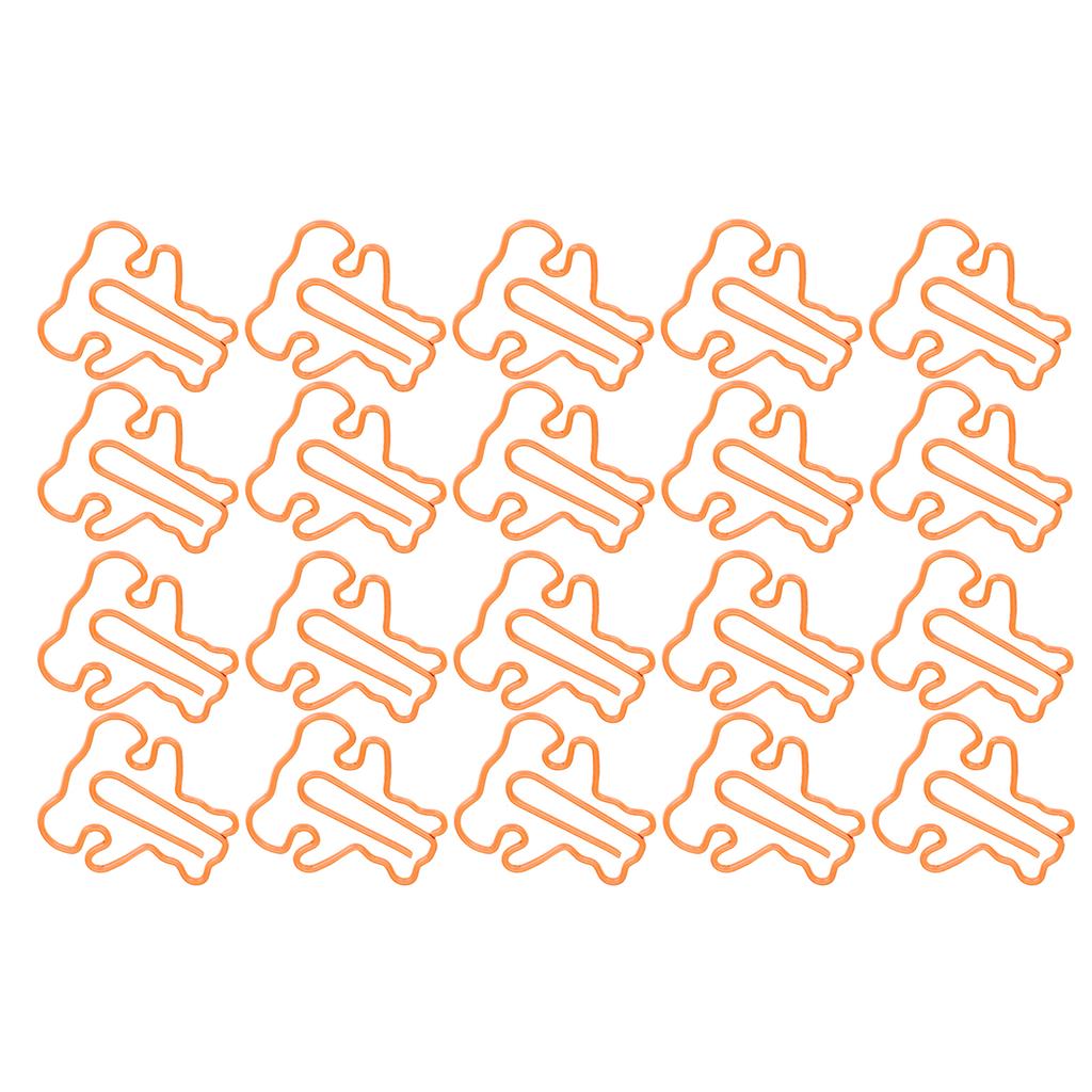 20PCS   Plastic Coated Wire Paperclip Bear Shape Bookmark Clip File Notebook Holder