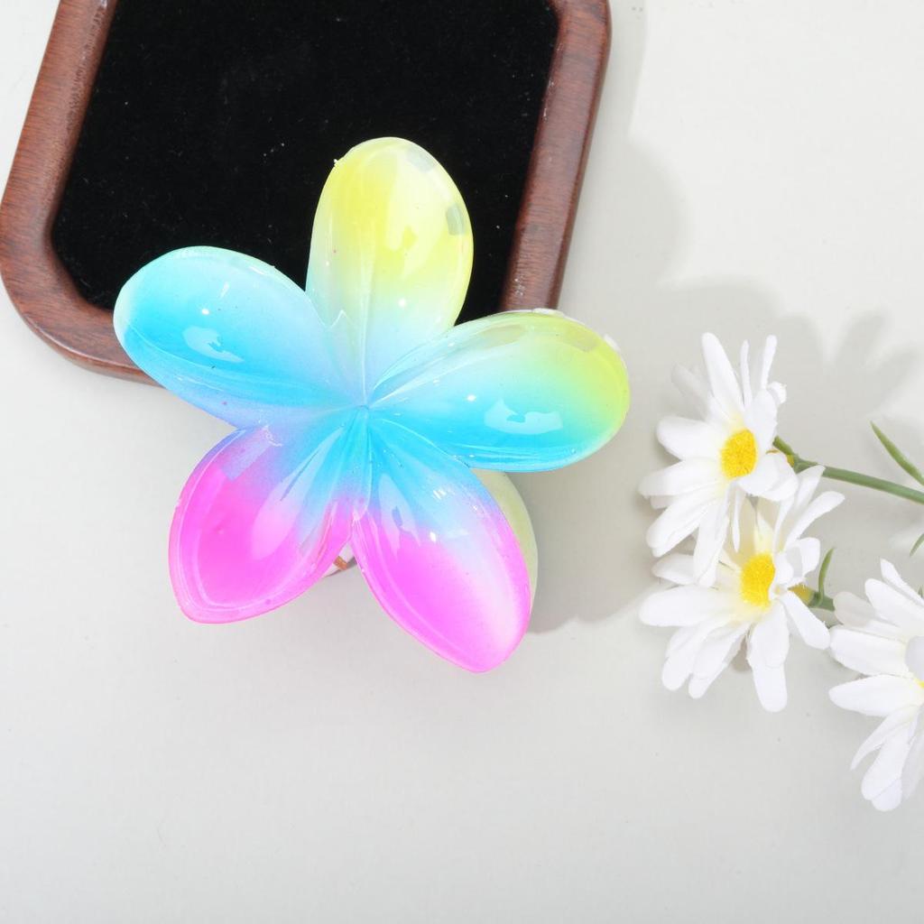 Gradient Plumeria Bauhinia Hair Clip - Simple Style Claw Clip for Women