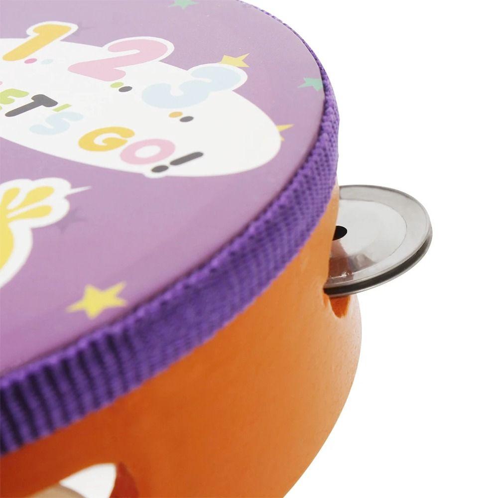 6 Inches Tambourine Cartoon Pattern Kids Bell Drum Party Game Children Hand Drum  Educational Toy