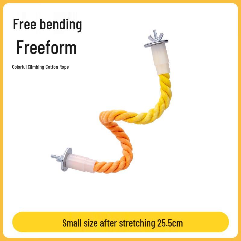 

Rotating Parrot Climbing Perch with Cotton Rope