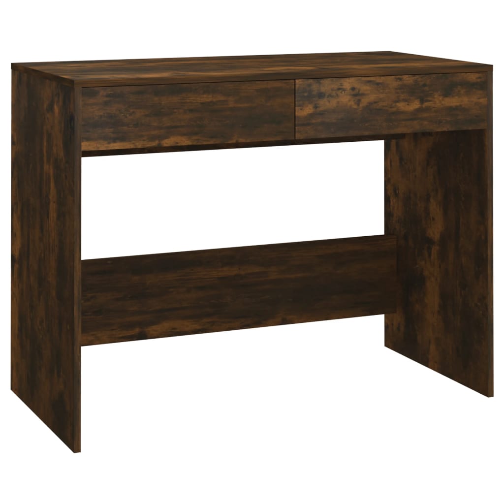 Desk in Smoked Oak Finish 101 x 50 x 76.5 cm Engineered Wood