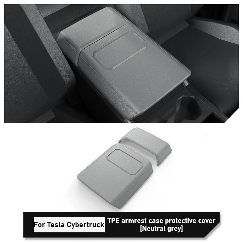 Armrest Box Protective Cover for Tesla Cybertruck Car Accessories TPE Mobile Phone Storage Anti-slip Shell Interior 2024-2025