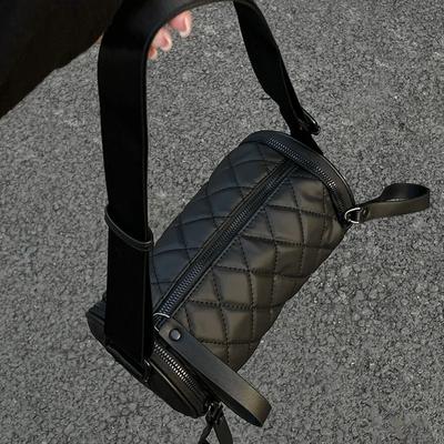 Letní móda Diamantová válcová taška Dámská široký ramenní popruh Módní Oxfordský kbelík Jednoramenní crossbody polštářová taška