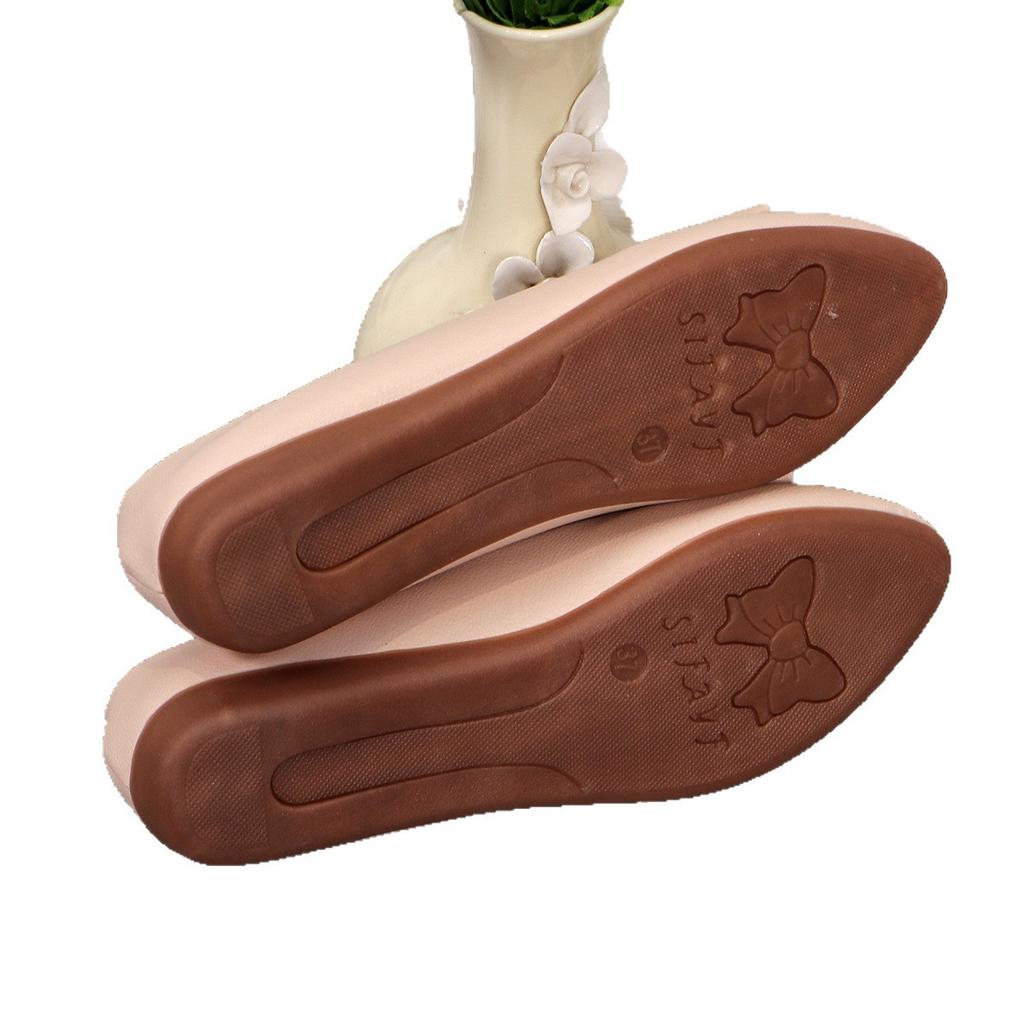 Flat-soled single shoes spring and autumn new shallow soft-soled pointed beanie ladyshoes casual mother shoes