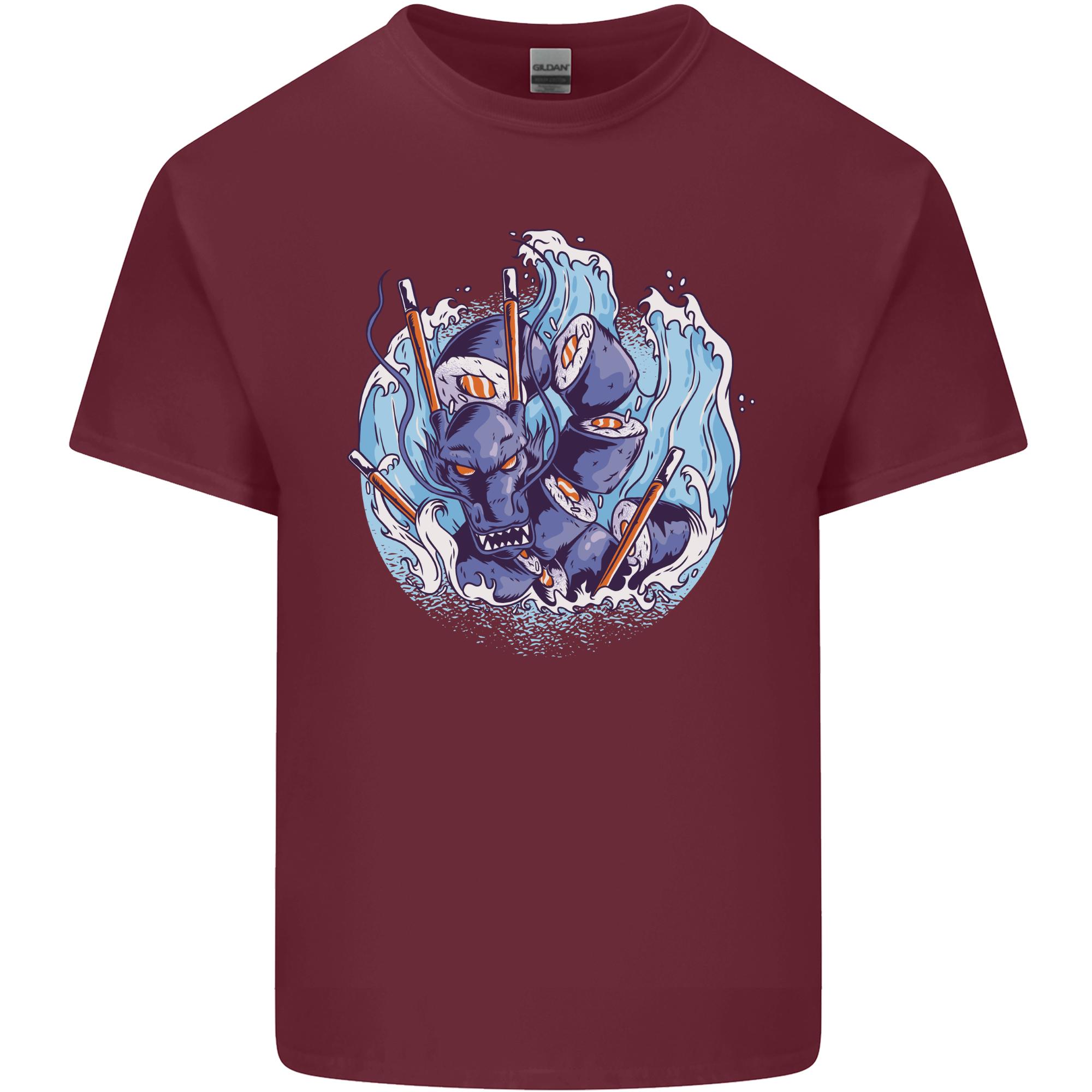 Sushi Dragon Unisexs Light Cotton TShirt S