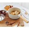 Neoflam Saucepan (18cm, 1.6L, with Lid), "Nordic European Style" with 5-Type Ceramic Coating, Induction, Highlight, Gas, and IH Compatible